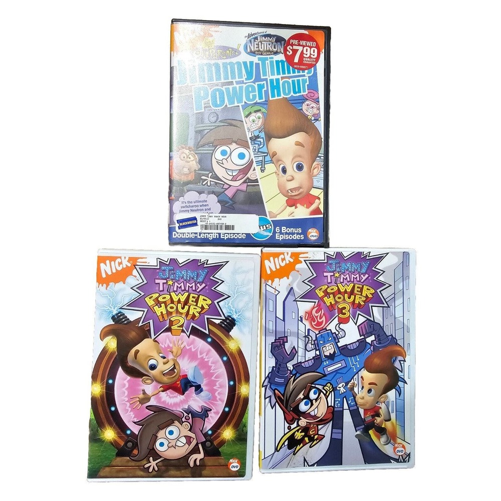 Jimmy Timmy Power Hour 1-3 (DVD, 2006) Used Nickelodeon Kids Fun Very Good Cond